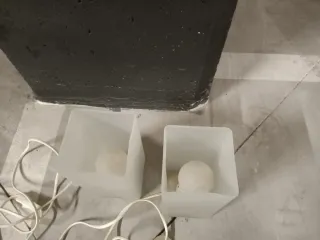 2 Lámparas Mesa Vidrio