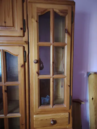 Mueble de madera de pino 9 piezas