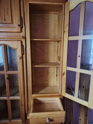 Mueble de madera de pino 9 piezas