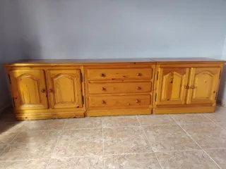 Mueble de madera de pino 9 piezas