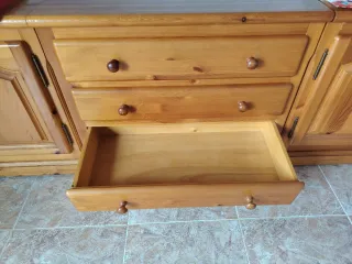 Mueble de madera de pino 9 piezas