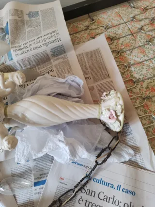 Lampadario Capodimonte vintage