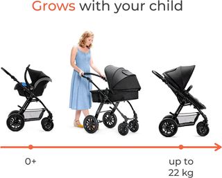 kk Kinderkraft Carrito Bebé 3 Piezas MOOV, Capazo,