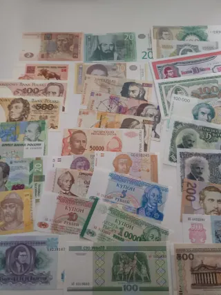 Lote 40 Billetes Europa Diferentes