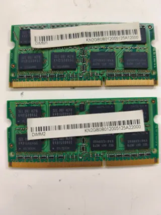 2×2GB RAM Samsung DDR3 PC3-8500S portátil