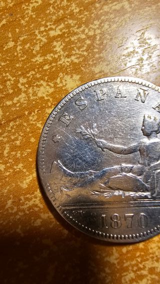 Moneda Plata España 1870 (Gobierno provisional)