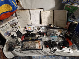 Grande conjunto de aeromodelismo e helicópteros