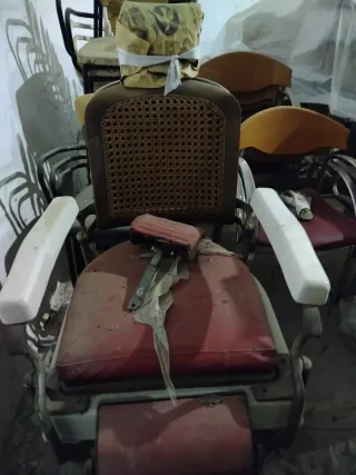 Sillón de barbería vintage.