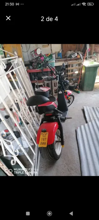 Moto Eléctrica Scooter Negra/Roja - 400km