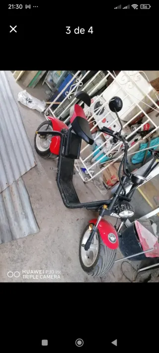 Moto Eléctrica Scooter Negra/Roja - 400km