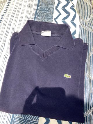 Polos Lacoste Azul y Rayas Blanco/negro