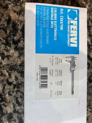 Pie de rey Calibrador Digital Inox FERVI C033/150