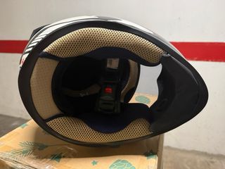 Casco Moto Shiro Blanco y Negro