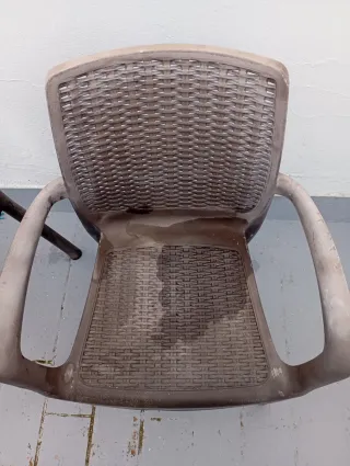 6 Sillas de patio/terraza de plástico