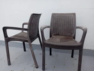 6 Sillas de patio/terraza de plástico