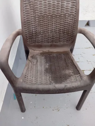 6 Sillas de patio/terraza de plástico