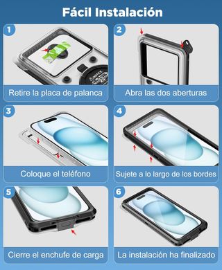 Beeasy Funda Impermeable Móvil IPX8, Buceo Profesi