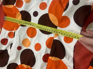 Traje Flamenca Blanco, Naranja y Marrón