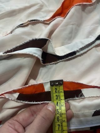 Traje Flamenca Blanco, Naranja y Marrón