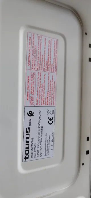 Microondas Taurus Negro