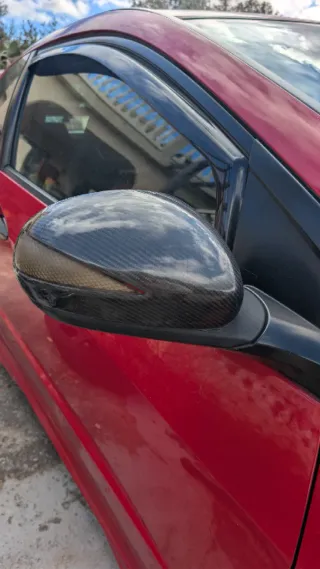 Tapas Espejos FN2 Fibra Carbono Real