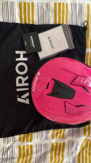 Casco Airoh Motocross Rosa