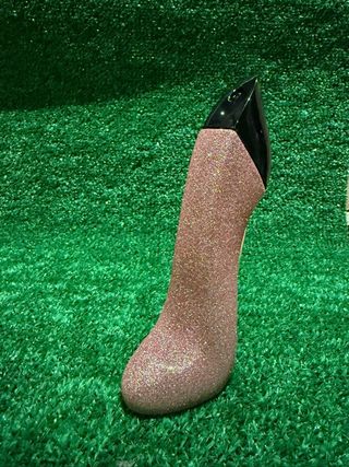 Perfume Botella Tacón Rosa y Negro