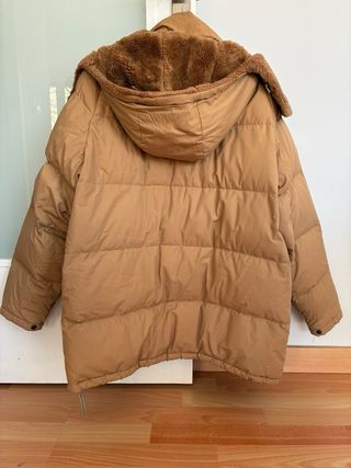 Chaqueta de plumas vintage beige