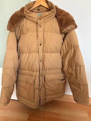 Chaqueta de plumas vintage beige