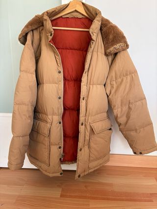 Chaqueta de plumas vintage beige