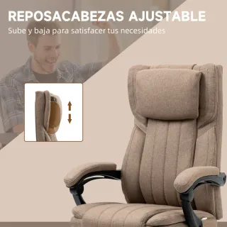 Silla de Oficina Reclinable y Giratoria