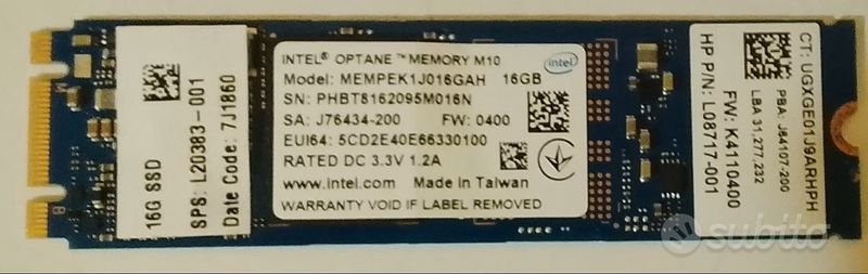 Intel Optane 16GB M.2 NVMe PCI Express afbeelding 2