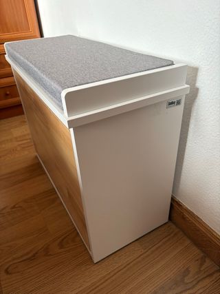 Banco Zapatero Blanco y Madera