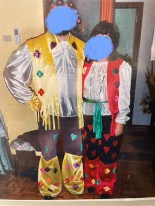 Disfraz Hippie Corazones Talla Única Hombre y Muje