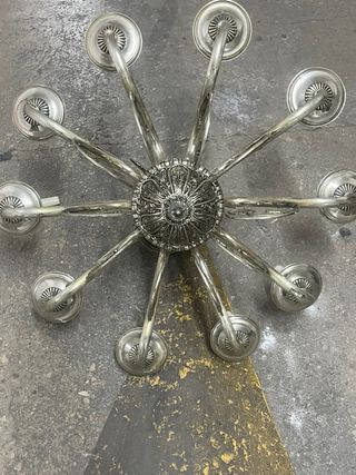 Lámpara de techo de bronce con tulipas