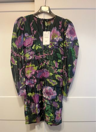 Vestido Zara floral XS