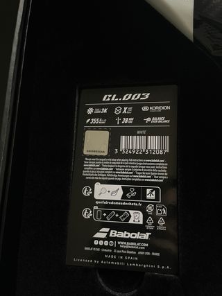 Racchetta Padel Babolat Lamborghini Bianca