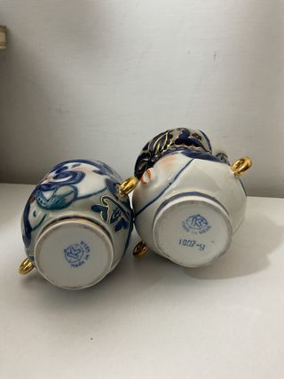 2 Tazze Porcellana russa Korosten Karas e  Odarka