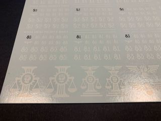 Adeptus Arbites Transfer Sheet Warhammer 40k