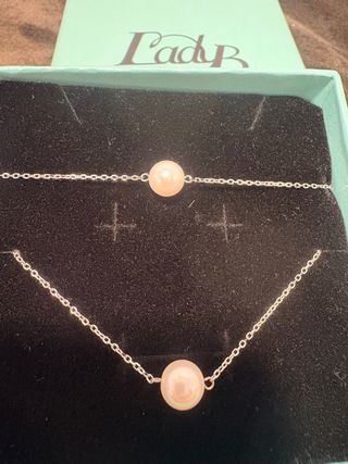 Pack pulsera perla madre e hija plata de ley 925