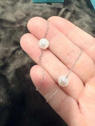 Pack pulsera perla madre e hija plata de ley 925