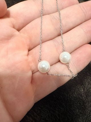 Pack pulsera perla madre e hija plata de ley 925