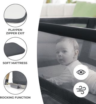 kk Kinderkraft Cuna de Viaje Plegable SOFI, 4 en 1