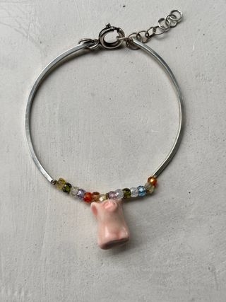 Braccialetto Argento e Porcellana