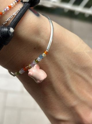 Braccialetto Argento e Porcellana