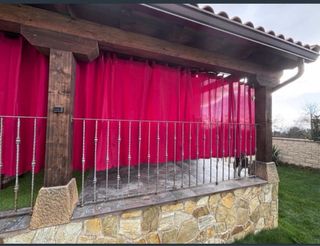 Cortinas rojas para exterior e interior