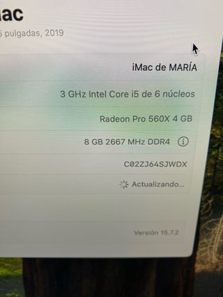 iMac Apple Plata/Blanco