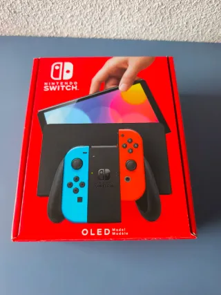 Nintendo Switch OLED+3 Juegos+SD 256+Estuche