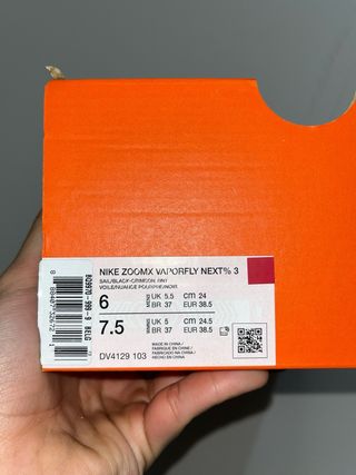 NIKE ZOOM VAPORFLY NEXT% 3 NUOVE MISURA 38.5