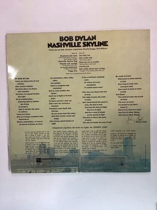 Bob Dylan Nashville Skyline LP